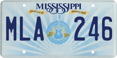 MS license plate MLA246