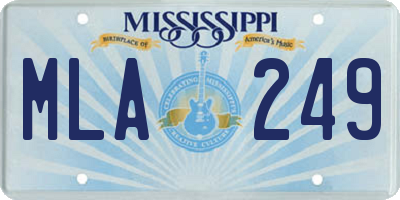MS license plate MLA249