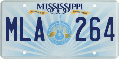 MS license plate MLA264