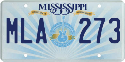MS license plate MLA273