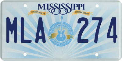 MS license plate MLA274