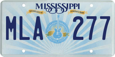 MS license plate MLA277