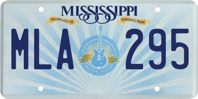 MS license plate MLA295