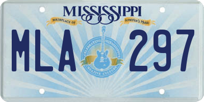 MS license plate MLA297