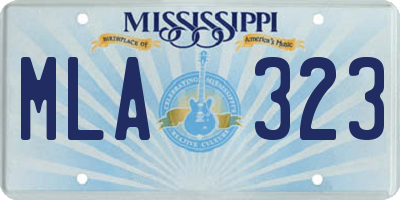 MS license plate MLA323
