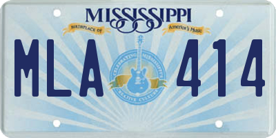 MS license plate MLA414
