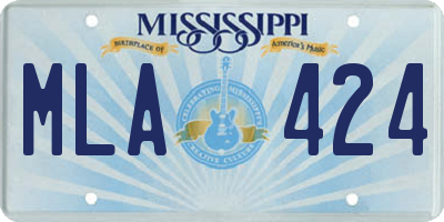 MS license plate MLA424