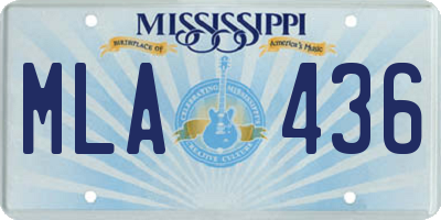 MS license plate MLA436