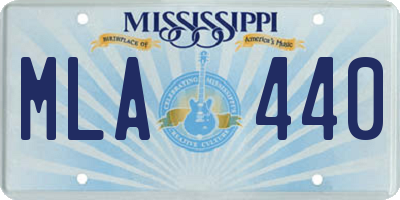 MS license plate MLA440