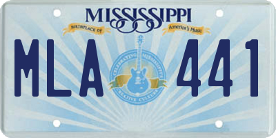 MS license plate MLA441