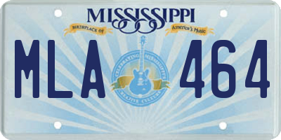 MS license plate MLA464