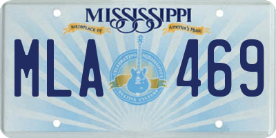 MS license plate MLA469
