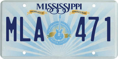 MS license plate MLA471