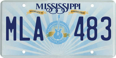 MS license plate MLA483