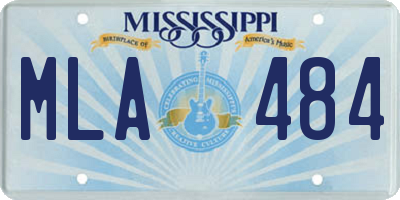 MS license plate MLA484