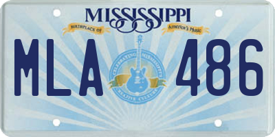 MS license plate MLA486