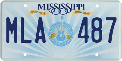 MS license plate MLA487