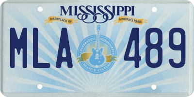 MS license plate MLA489