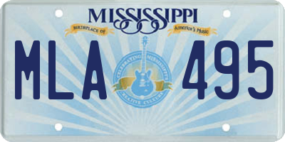MS license plate MLA495