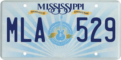 MS license plate MLA529