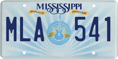 MS license plate MLA541