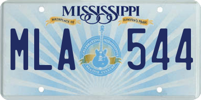 MS license plate MLA544