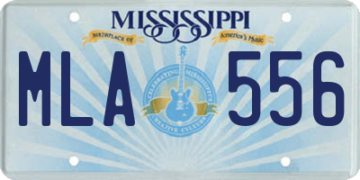 MS license plate MLA556