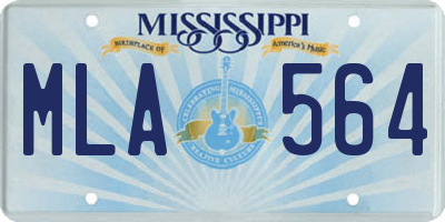 MS license plate MLA564