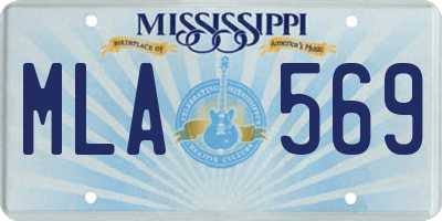 MS license plate MLA569