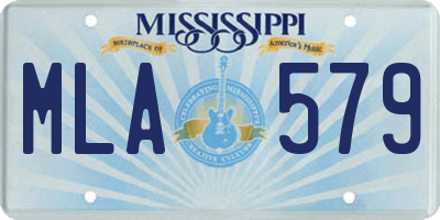MS license plate MLA579