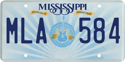 MS license plate MLA584