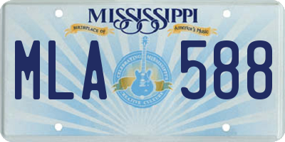 MS license plate MLA588