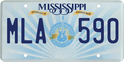 MS license plate MLA590