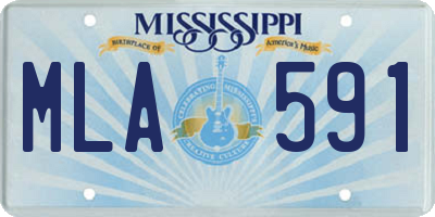 MS license plate MLA591