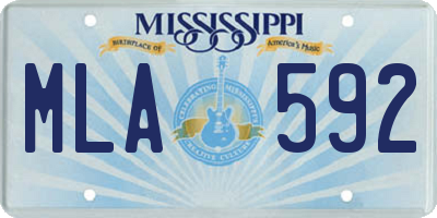 MS license plate MLA592