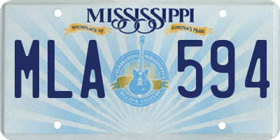 MS license plate MLA594