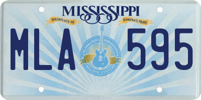 MS license plate MLA595