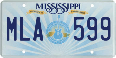 MS license plate MLA599