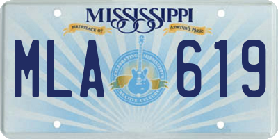 MS license plate MLA619