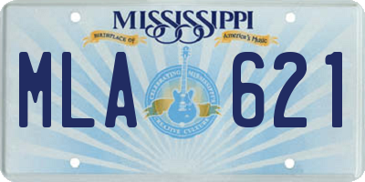 MS license plate MLA621
