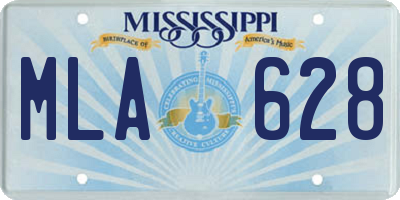 MS license plate MLA628