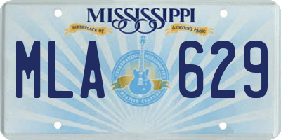 MS license plate MLA629