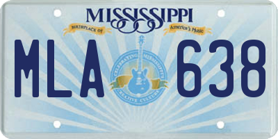 MS license plate MLA638