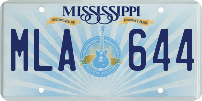 MS license plate MLA644