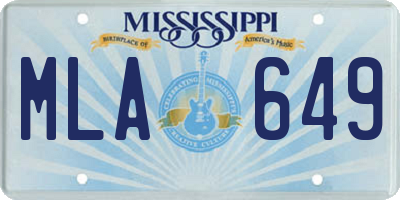 MS license plate MLA649