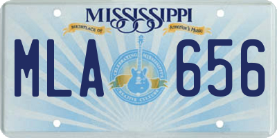 MS license plate MLA656