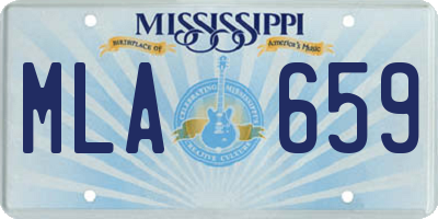 MS license plate MLA659