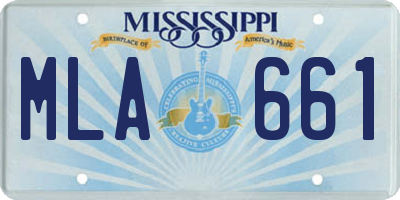 MS license plate MLA661