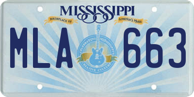 MS license plate MLA663