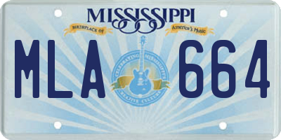 MS license plate MLA664